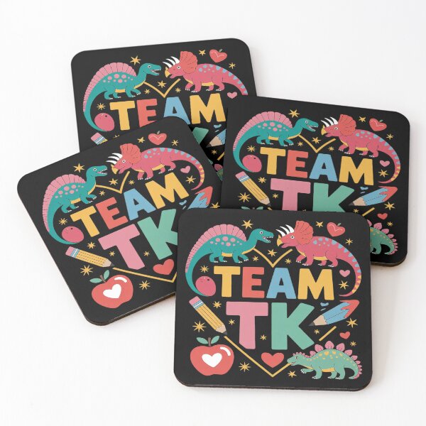 Item preview, TK Team TK Teacher Student Kid Heart Dinosaur Funny TK Squad  designed and sold by InspiredFoul.
