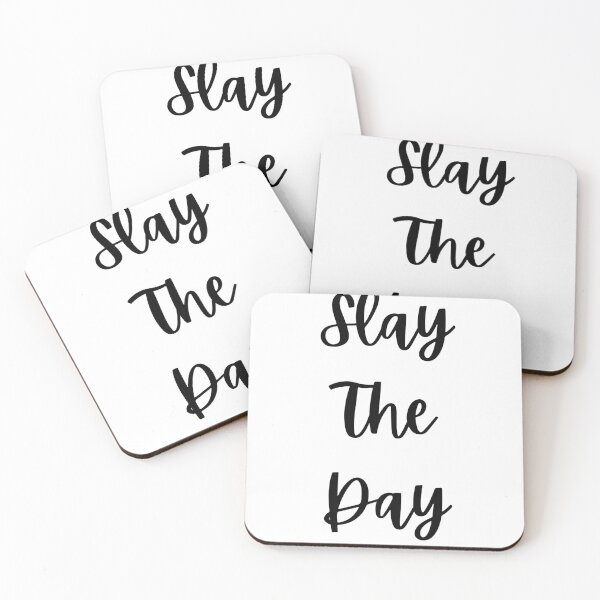 Item preview, Slay The Day Motivational Script Typography Quote designed and sold by DesignsFor-U.