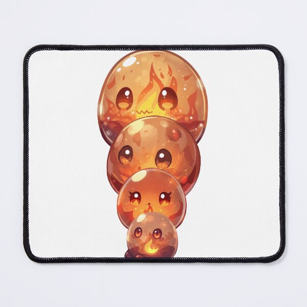 Item preview, Where Fire Breathes Life – Cute Elemental Fire Slime Family designed and sold by Monzora.