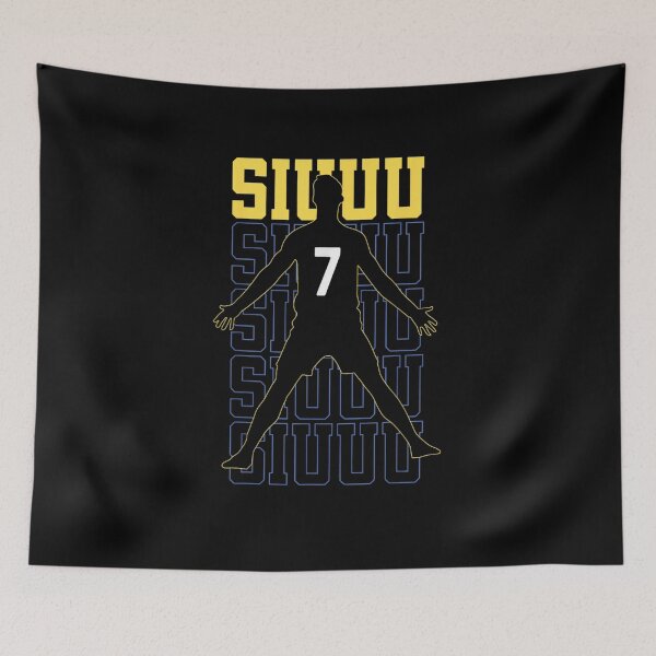 Item preview, Siuuu Celebration Football Number Seven Minimal Sports Silhouette designed and sold by DorikoKazan.