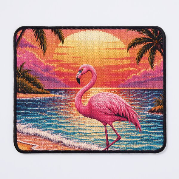 Item preview, Flamingo at sunset, knitting pattern designed and sold by Mauswohn.