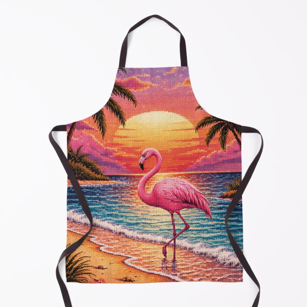 Item preview, Flamingo at sunset, knitting pattern designed and sold by Mauswohn.
