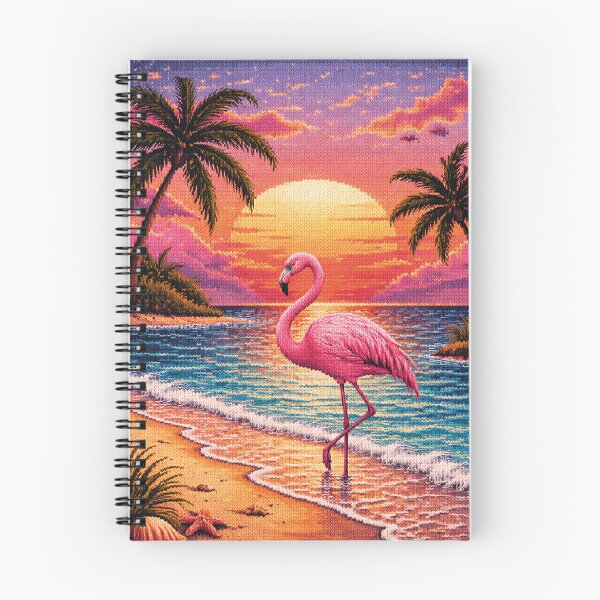 Item preview, Flamingo at sunset, knitting pattern designed and sold by Mauswohn.