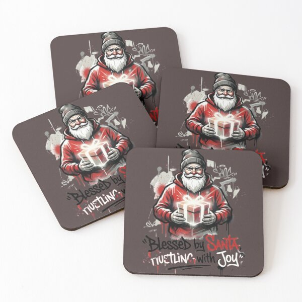 Item preview, Blessed by Santa, Hustling with Joy designed and sold by VikrantCreative.