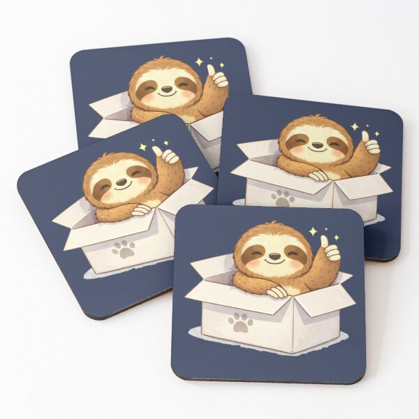 Item preview, Cute Sloth Box – Happy Surprise Thumbs Up designed and sold by PunchDrop.