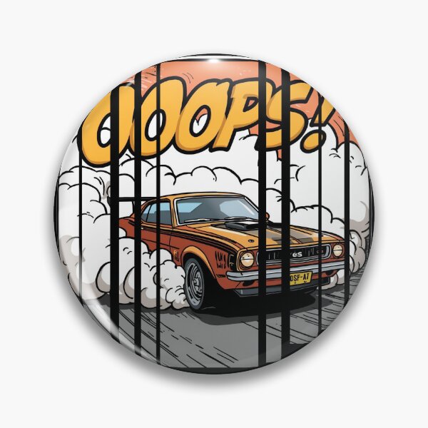 Item preview, Sports car doing burnout, smoke spelling Oops 2 designed and sold by Neon G.