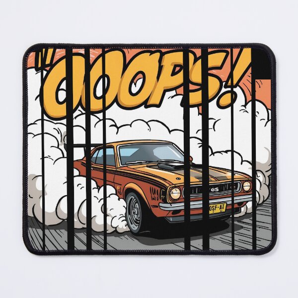 Item preview, Sports car doing burnout, smoke spelling Oops 2 designed and sold by Neon G.