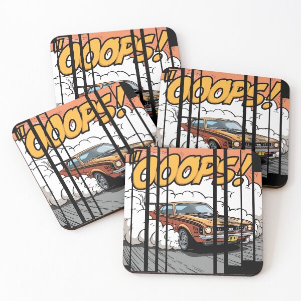 Item preview, Sports car doing burnout, smoke spelling Oops 2 designed and sold by Neon G.