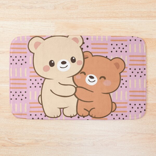 Item preview, Cute Bear Couple – Kawaii Illustration Sweet Love designed and sold by Wolagno.