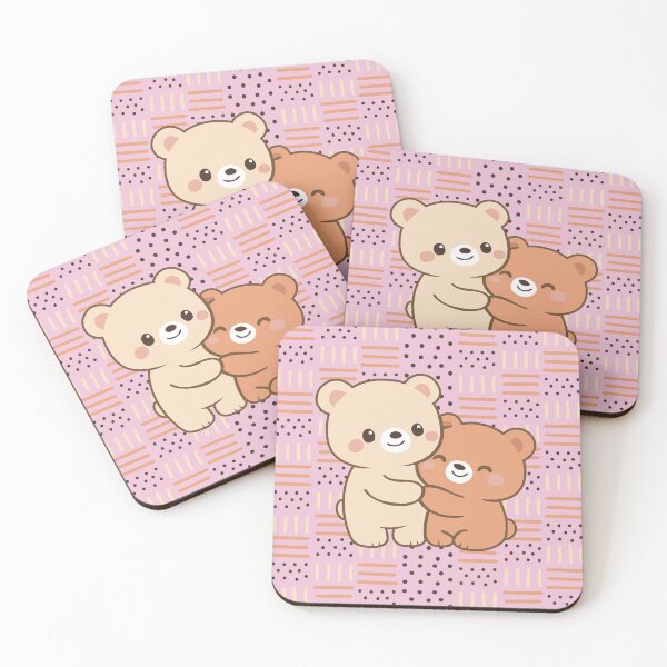 Item preview, Cute Bear Couple – Kawaii Illustration Sweet Love designed and sold by Wolagno.