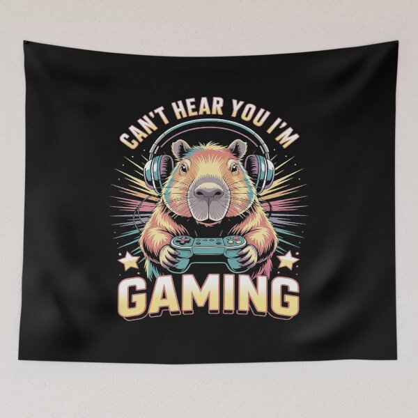 Artikelvorschau, Ich kann dich nicht hören, ich spiele Capybara-Videospiele. Capybara-Liebhaber. entworfen und verkauft von InspiredFoul.
