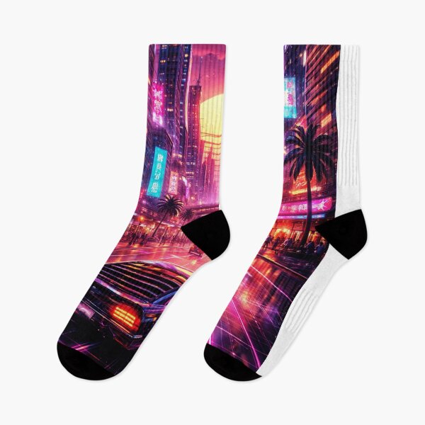 Item preview, Neon Horizon Drive designed and sold by TheWonkyEaselCo.