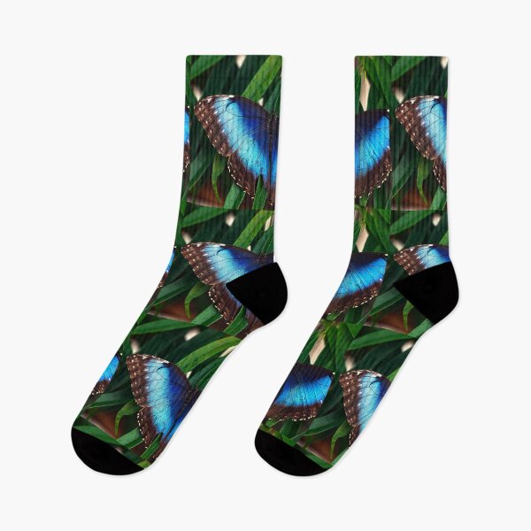 Item preview, Blue Morpho Butterfly | Tropical Nature Art designed and sold by N0irNest.