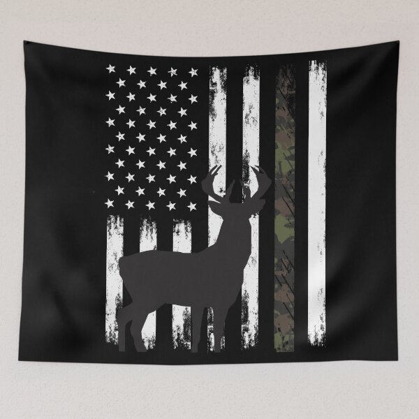 Item preview, Deer Hunting Hunter Buck Camo American Flag USA designed and sold by CameronTheBro.