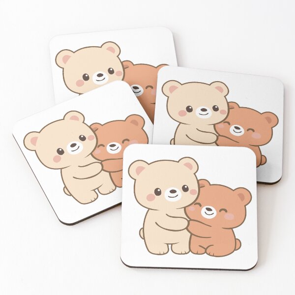 Item preview, Cute Bear Couple – Kawaii Illustration Sweet Love designed and sold by Wolagno.