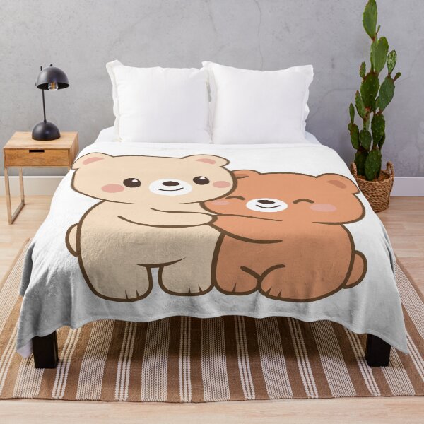 Item preview, Cute Bear Couple – Kawaii Illustration Sweet Love designed and sold by Wolagno.