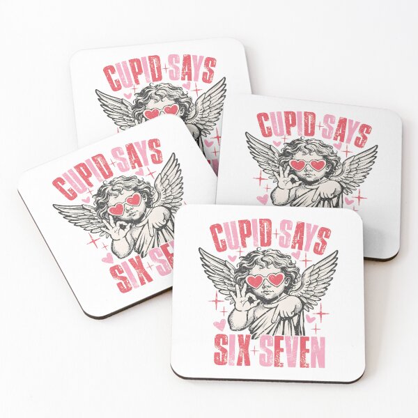 Item preview, Funny Six Seven Valentine's Day, Cupid Says Six Seven, 6 7 Valentines Day designed and sold by MaiaRayno.