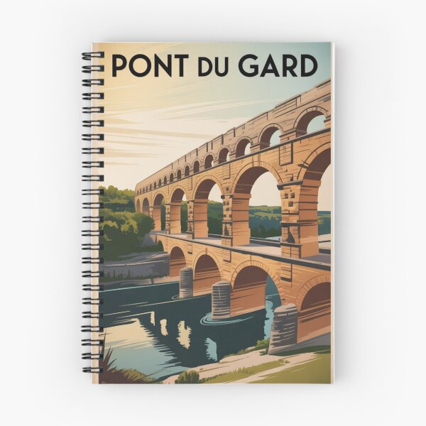 Item preview, Pont du Gard Vintage Travel Poster – France Roman Aqueduct Wall Art designed and sold by Timeless Design.