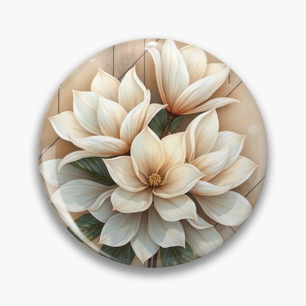 Item preview, Cream Magnolia Flowers, Abstract Art designed and sold by SolaoLab.