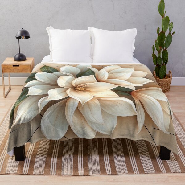 Item preview, Cream Magnolia Flowers, Abstract Art designed and sold by SolaoLab.