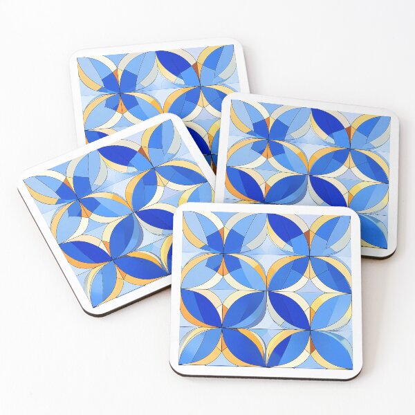 Item preview, Blue Stained Glass   - Abstract Geometric Shape Pattern - Gifts For Girls designed and sold by RoyalStarsPatts.