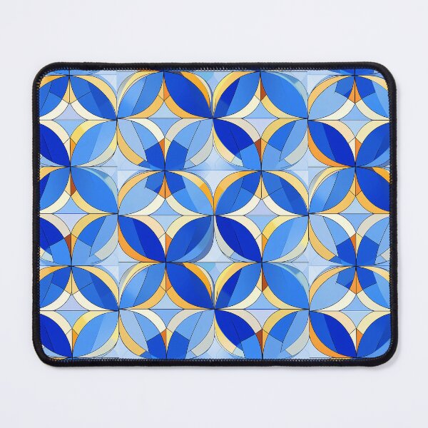 Item preview, Blue Stained Glass - Abstract Geometric Shape Pattern - Gifts For Girls designed and sold by RoyalStarsPatts.