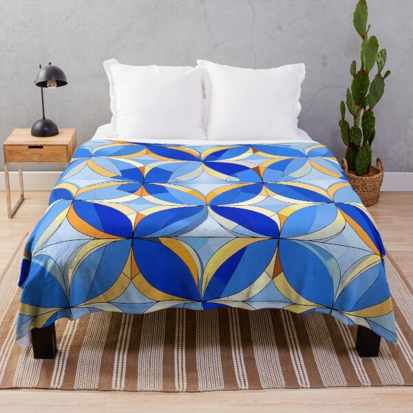 Item preview, Blue Stained Glass   - Abstract Geometric Shape Pattern - Gifts For Girls designed and sold by RoyalStarsPatts.