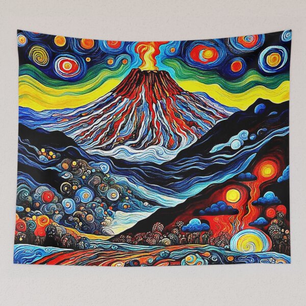 Item preview, Flaming Volcano designed and sold by George Hutton Hunter.