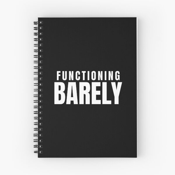 Item preview, Functioning Barely – Funny Burnout Quote Design designed and sold by PixelPlush.
