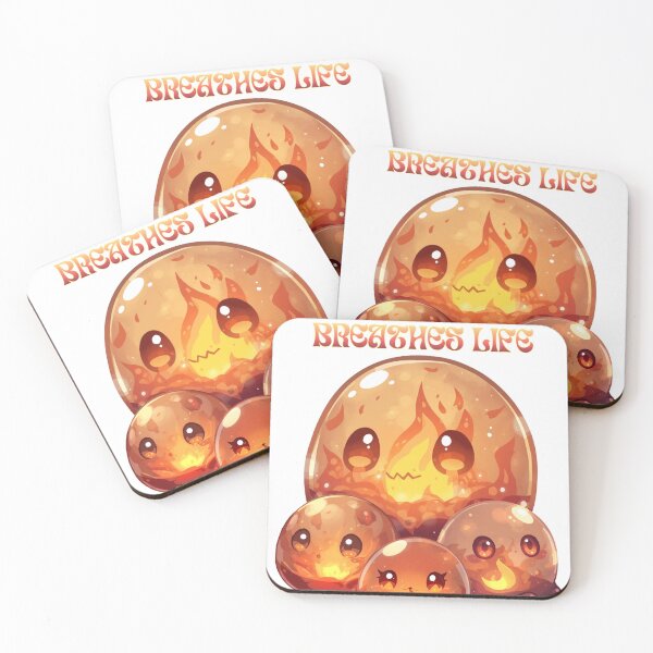 Item preview, Where Fire Breathes Life – Cute Elemental Fire Slime Family designed and sold by Monzora.