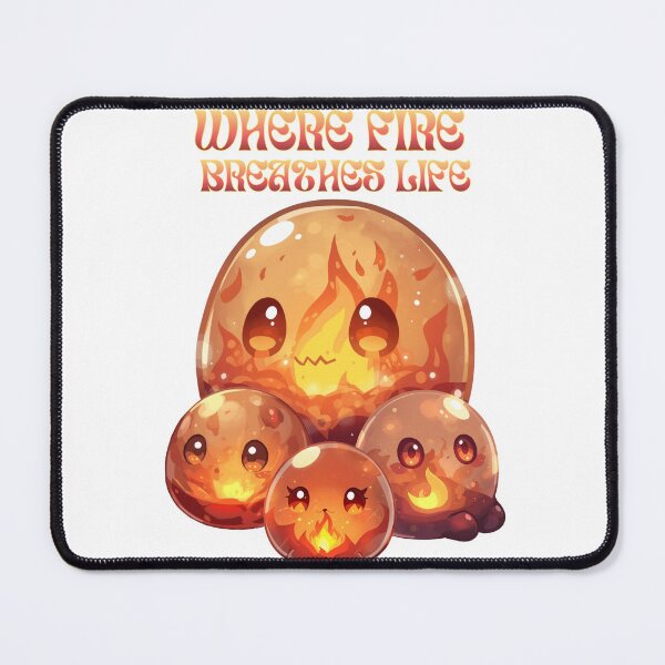 Item preview, Where Fire Breathes Life – Cute Elemental Fire Slime Family designed and sold by Monzora.