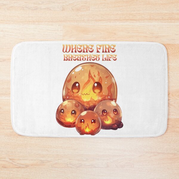 Item preview, Where Fire Breathes Life – Cute Elemental Fire Slime Family designed and sold by Monzora.
