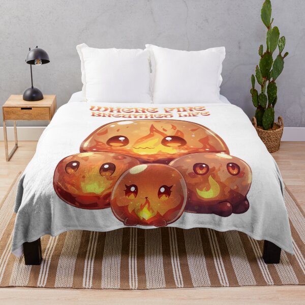 Item preview, Where Fire Breathes Life – Cute Elemental Fire Slime Family designed and sold by Monzora.
