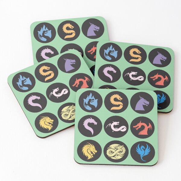 Item preview, Dragon Emblems Collection – Modern Mythical Icons in Bold Colors designed and sold by UI Expert.