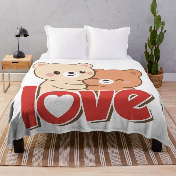 Item preview, Cute Bear Couple – Kawaii Illustration Sweet Love designed and sold by Wolagno.