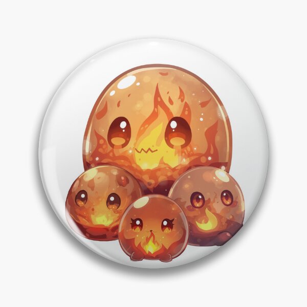 Item preview, Where Fire Breathes Life – Cute Elemental Fire Slime Family designed and sold by Monzora.