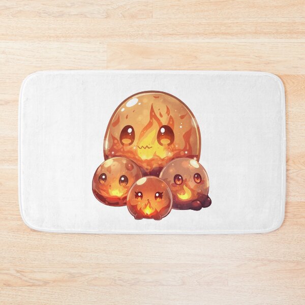 Item preview, Where Fire Breathes Life – Cute Elemental Fire Slime Family designed and sold by Monzora.
