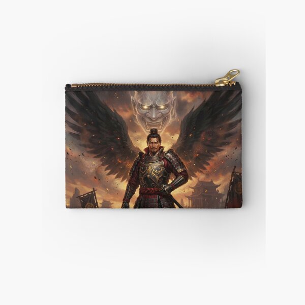 Item preview, Oda Nobunaga – Dark Winged Samurai Warrior with Oni Spirit | Japanese Mythic Battle Art designed and sold by Mori-no-Akari.