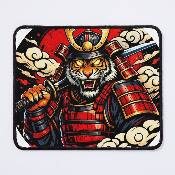 Item preview, Red Tiger Samurai: Crimson Warrior T-Shirt Design designed and sold by heerak009.