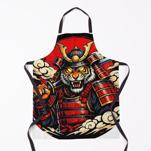 Item preview, Red Tiger Samurai: Crimson Warrior T-Shirt Design designed and sold by heerak009.