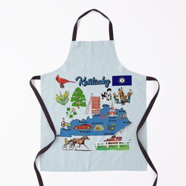 Item preview, Kentucky State Pride - Bluegrass Symbols & Landmarks Illustrated Map designed and sold by mashmosh.