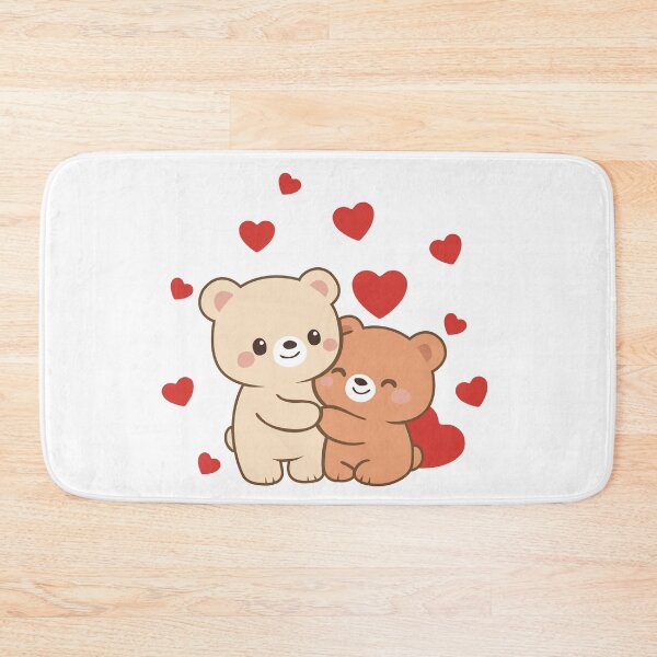 Item preview, Cute Bear Couple – Kawaii Illustration Sweet Love designed and sold by Wolagno.