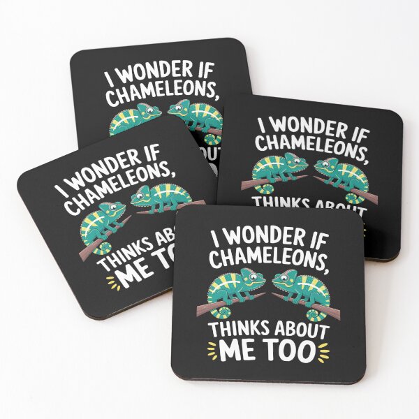 Item preview, Quote I Wonder If Chameleons Think About Me Too Chameleon  designed and sold by DigitaldeligArt.