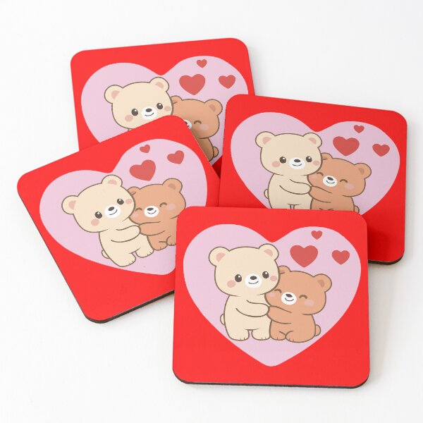 Item preview, Cute Bear Couple – Kawaii Illustration Sweet Love designed and sold by Wolagno.
