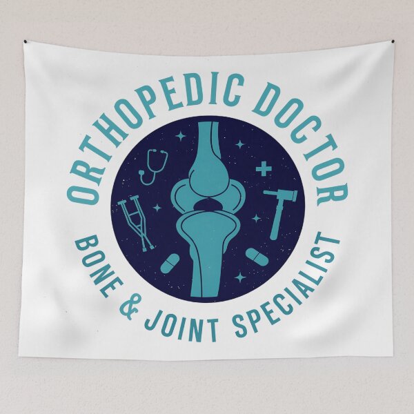 Item preview, Orthopedic Doctor Badge – Bone & Joint Specialist Medical Sticker Design designed and sold by VividOrganica.
