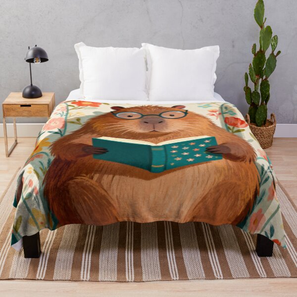 Item preview, Retro Capybara Book Club Reading Lover Aesthetic designed and sold by HappySproutArt.