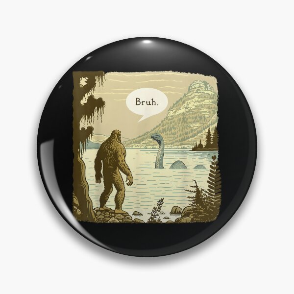 Item preview, Funny Bigfoot Sasquatch Loch Ness Monster Introvert Bruh designed and sold by CameronTheBro.