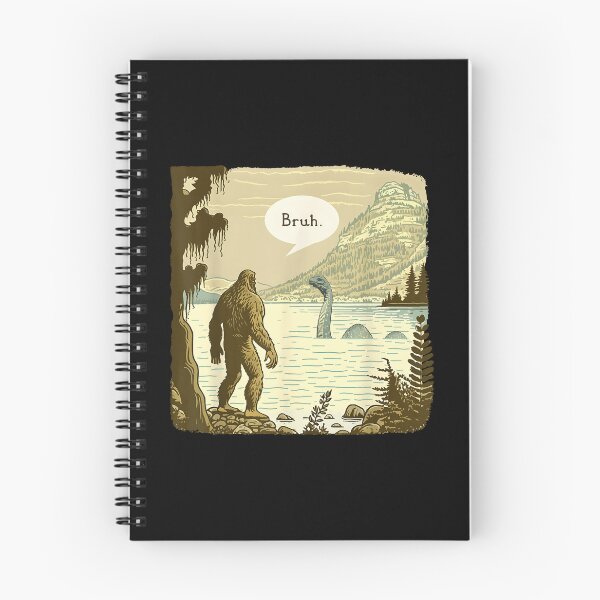 Item preview, Funny Bigfoot Sasquatch Loch Ness Monster Introvert Bruh designed and sold by CameronTheBro.