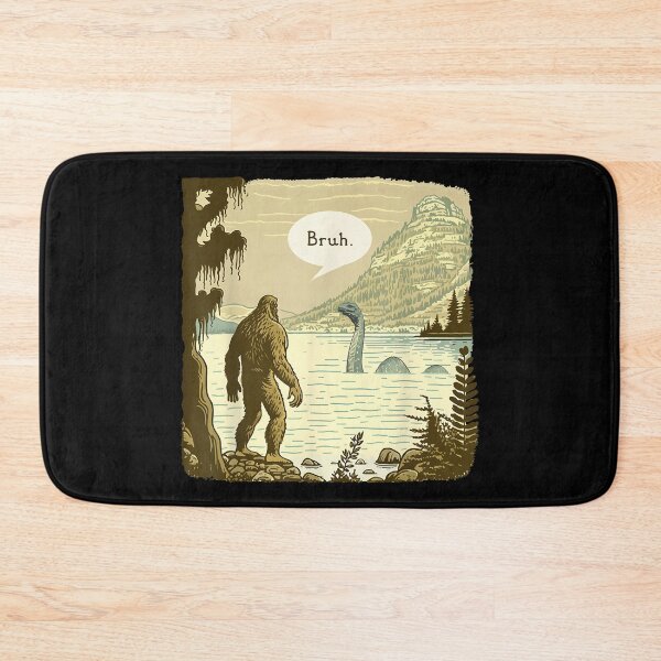 Item preview, Funny Bigfoot Sasquatch Loch Ness Monster Introvert Bruh designed and sold by CameronTheBro.