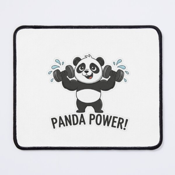 Item preview, Buff Panda Lifting Dumbbells - Cute But Strong designed and sold by t-shirt studio.